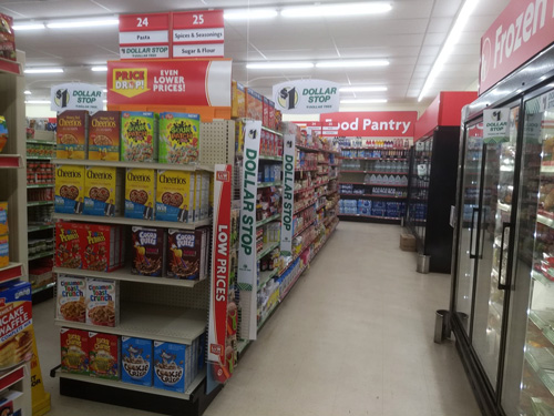 Family Dollar and Dollar Tree hybrid Dollar Stop store