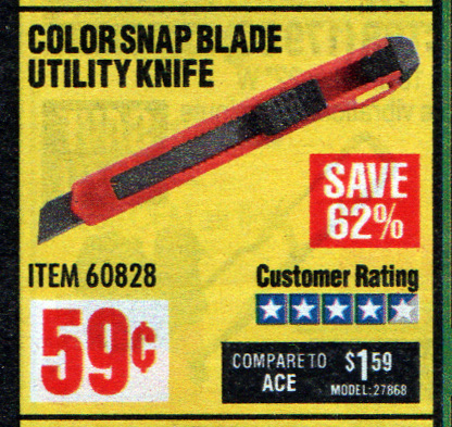 Harbor Freight Cheapest Item Utility Knife