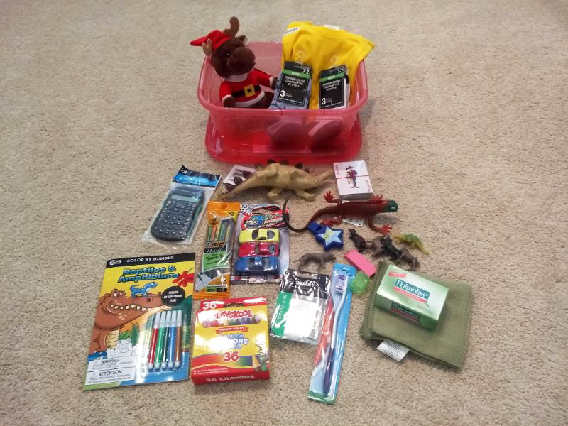 Dollar Tree Operation Christmas Child Shoebox