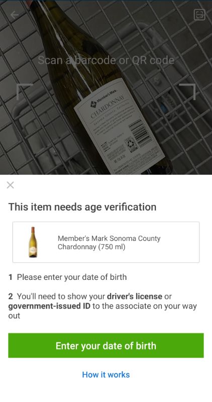 Sam's Club Scan & Go Beer and Wine